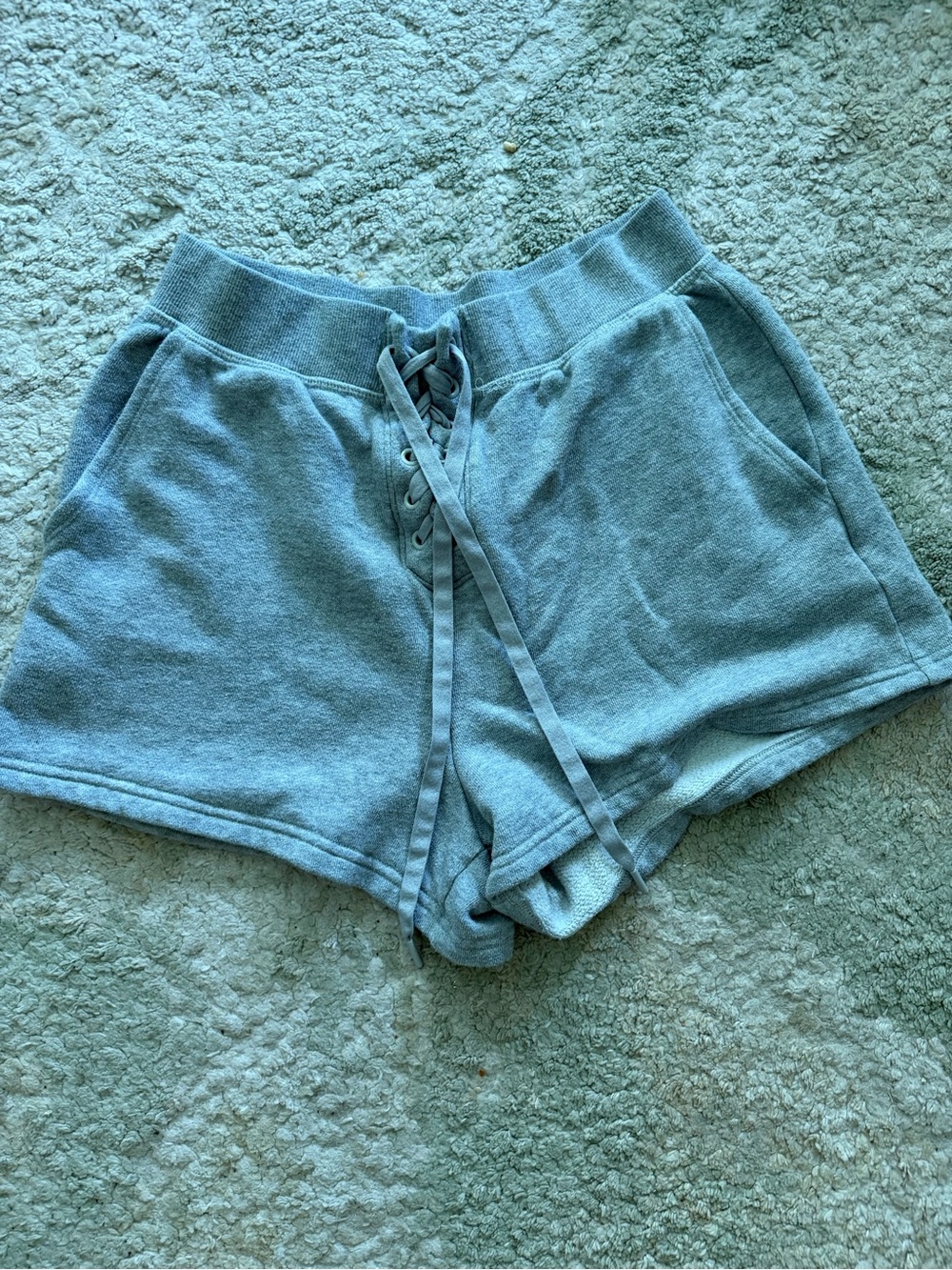 Victoria's Secret Light Blue Lace-Up Athletic Shorts